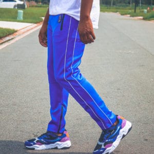 Deep Blue Jogger Affordable Streetwear pants with removeable WCE patch