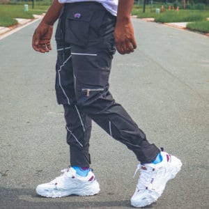 Charcoal Black Affordable Streetwear pants removeable WCE patch